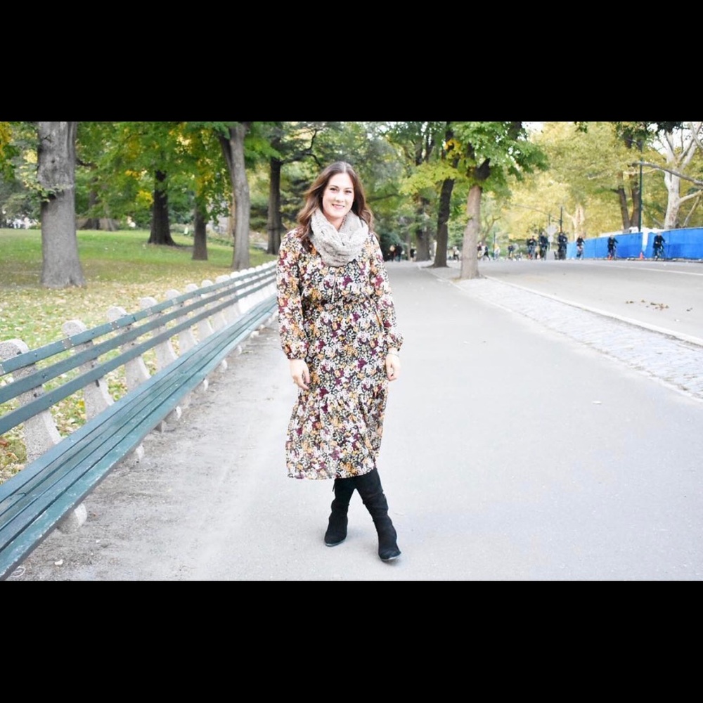 Floral long sleeve dress